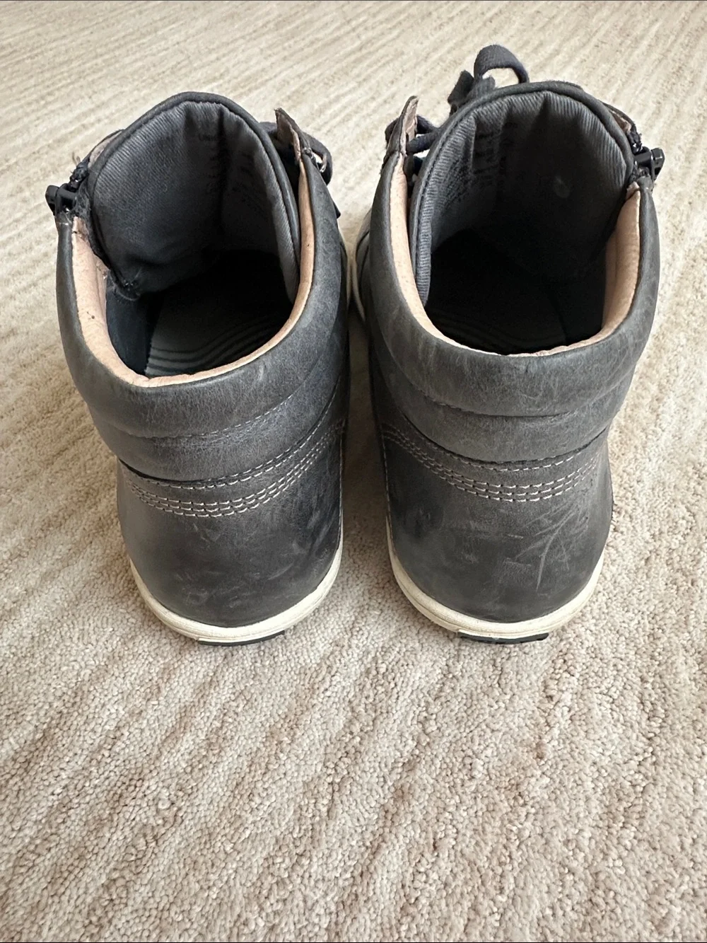 Taos Winner High Top Womens Leather Sneakers WNR-14003 Steel Gray Size 10